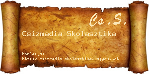 Csizmadia Skolasztika névjegykártya